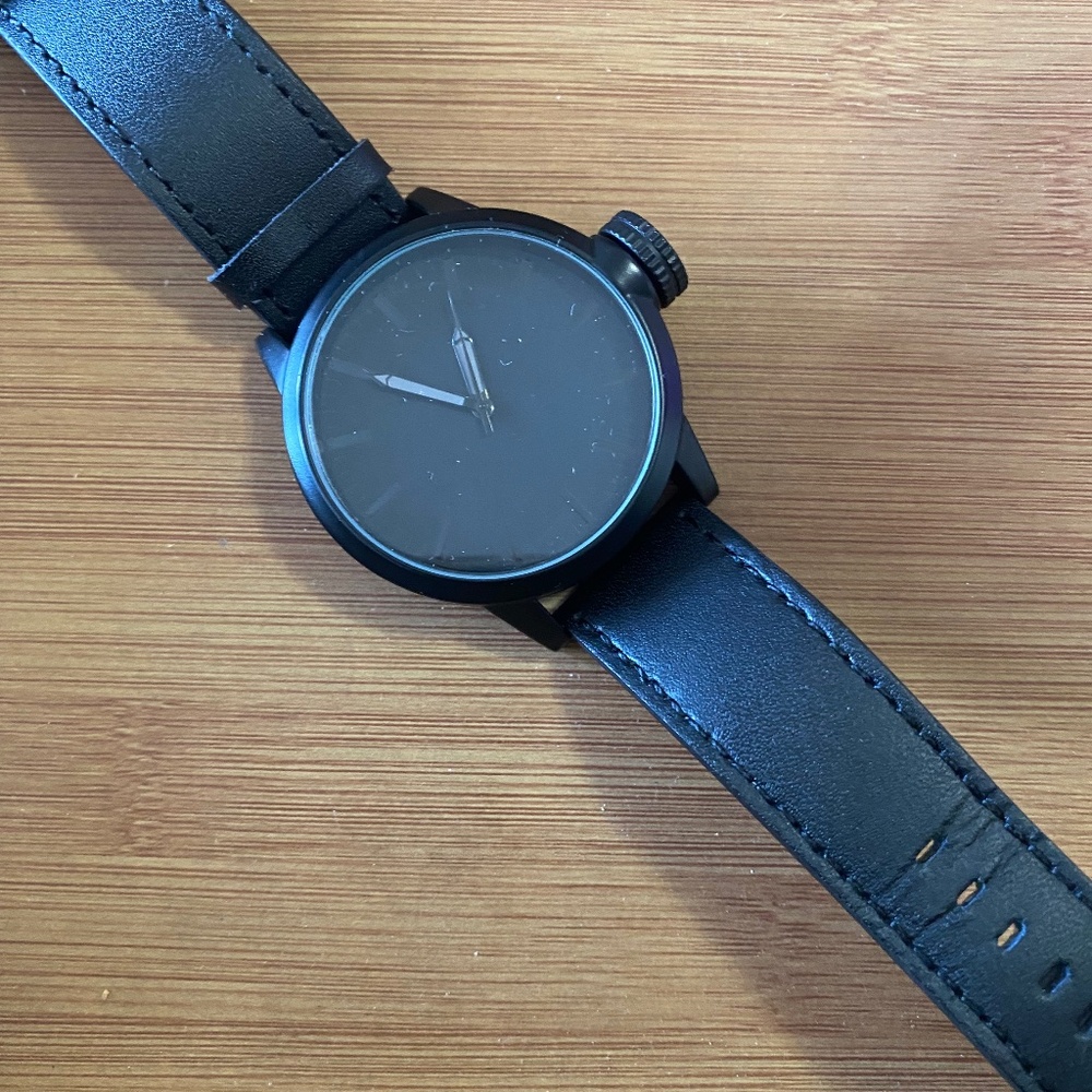 ALDO Men's Minimalist Black Watch | Sleek Wedding / Groom / Groomsmen Gift